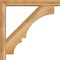 Ekena Millwork Balboa Block Rough Sawn Bracket w/ Offset Brace, Western Red Cedar, 4"W x 22"D x 22"H BKT0402X22X22BOA05RWR - alternate 4